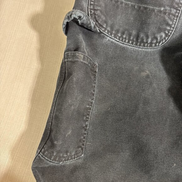 Carhartt Duck Canvas Pants Men's 38X32 Dungaree Fit B11 BLK Black - Picture 9 of 16